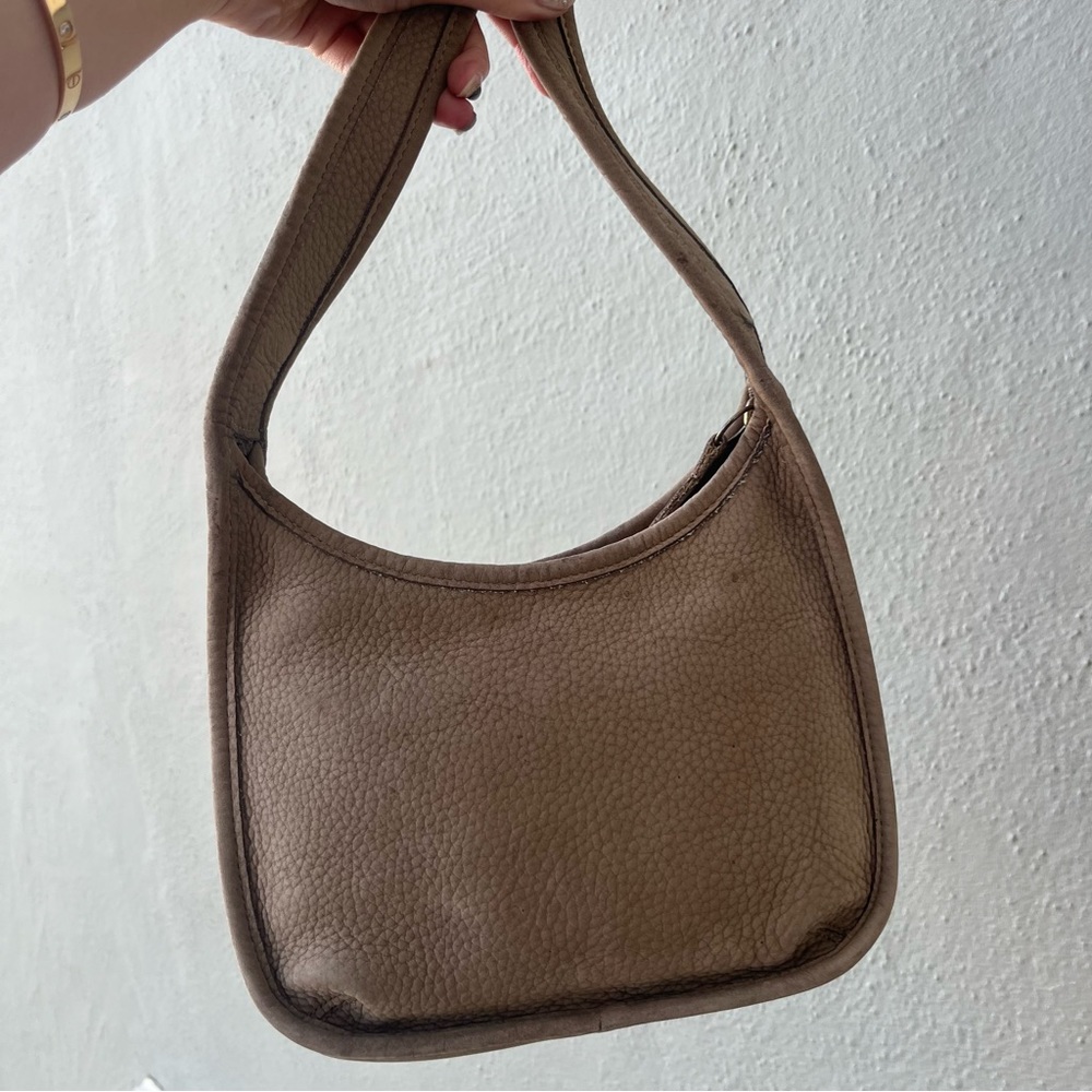 Vintage Coach Nubuc Ergo Mini Zip Sand Shoulder Bag 4396